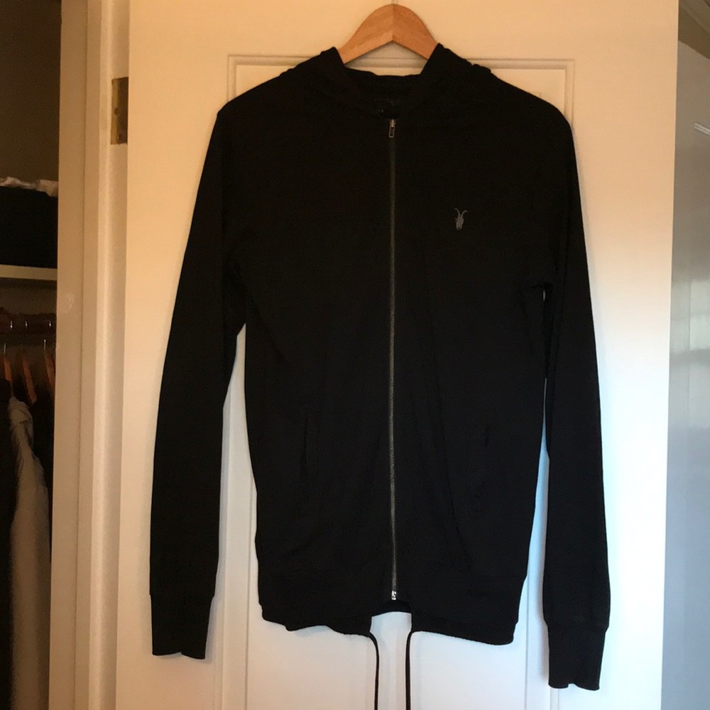 Black Allsaints Zip Hoodie
